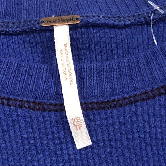 FREE PEOPLE Thermal In The Mix Cuff Top Size XS - Picture 5 of 8